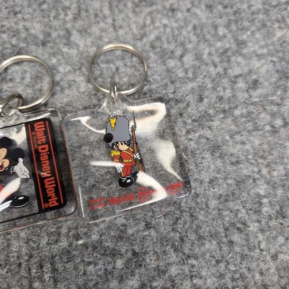 5‎ Vintage RARE Walt Disney World Florida Orange Bird Mickey Keychain Souvenir
